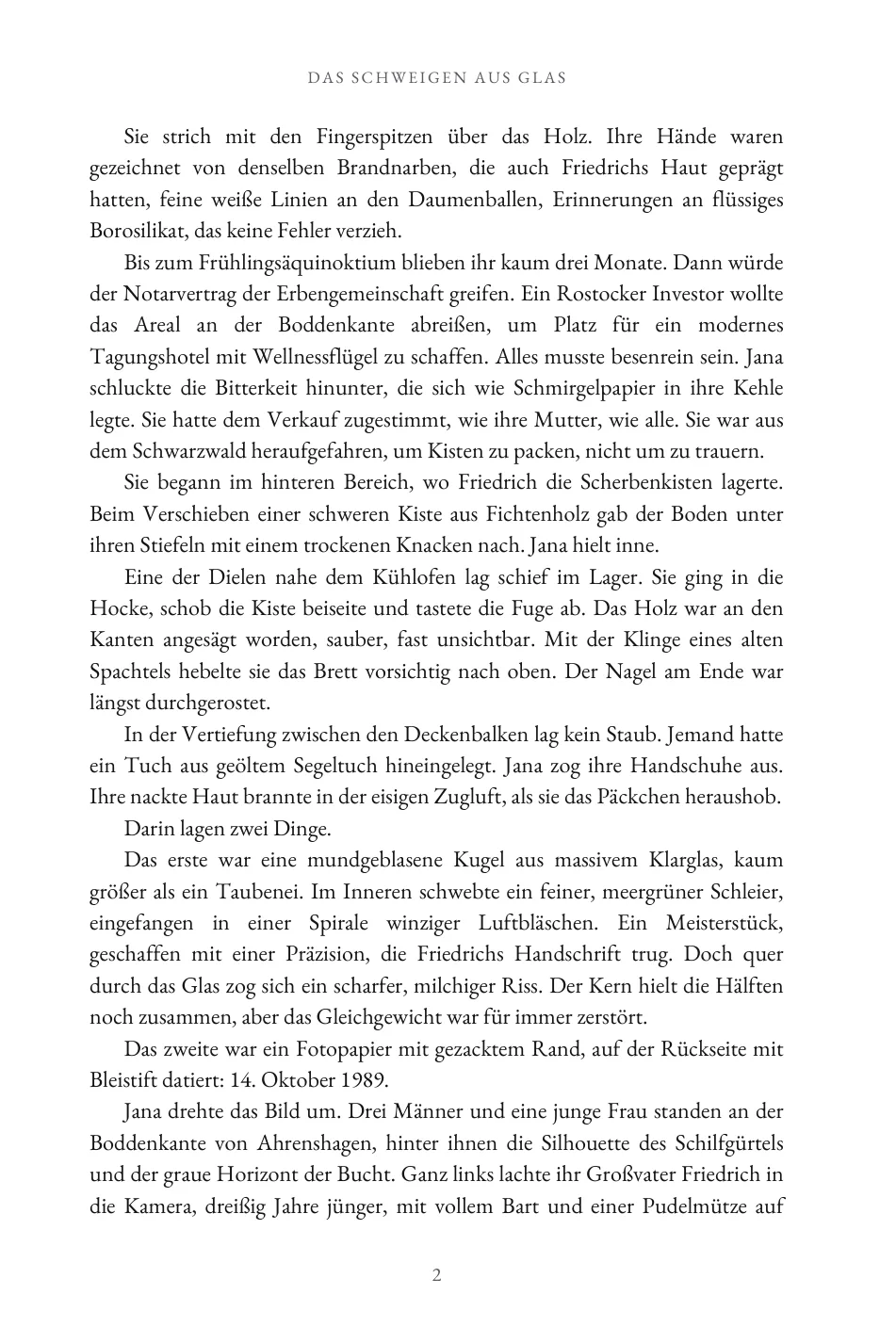 Die zweite Seite von Kapitel 1 mit Kolumnentitel und Seitenzahl